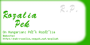 rozalia pek business card